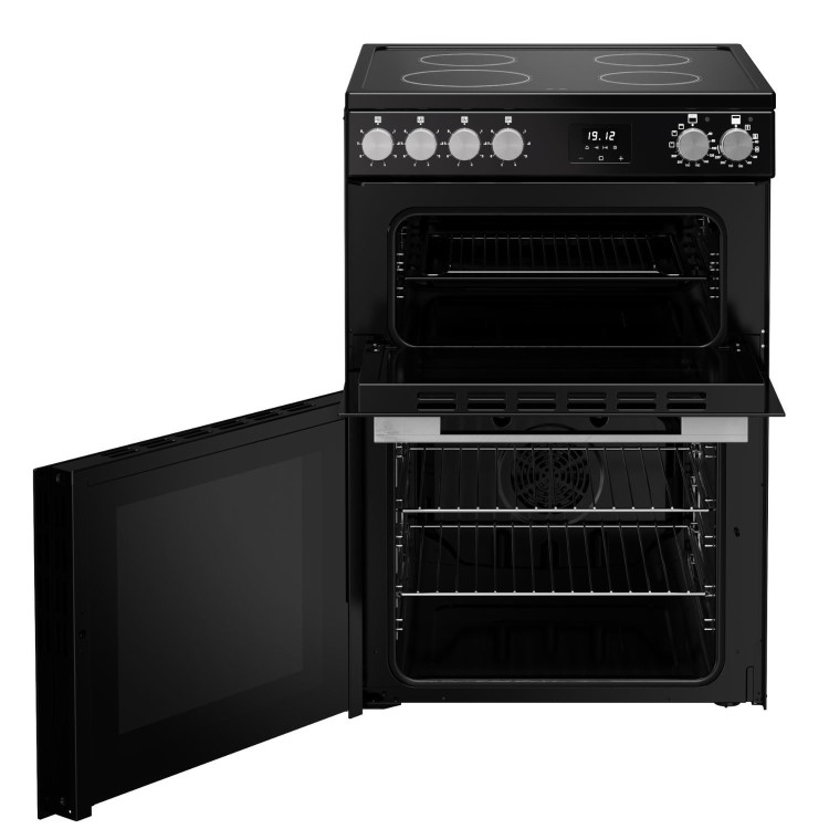 Belling Vision 60cm Electric Range Cooker - Black & Silver Steel