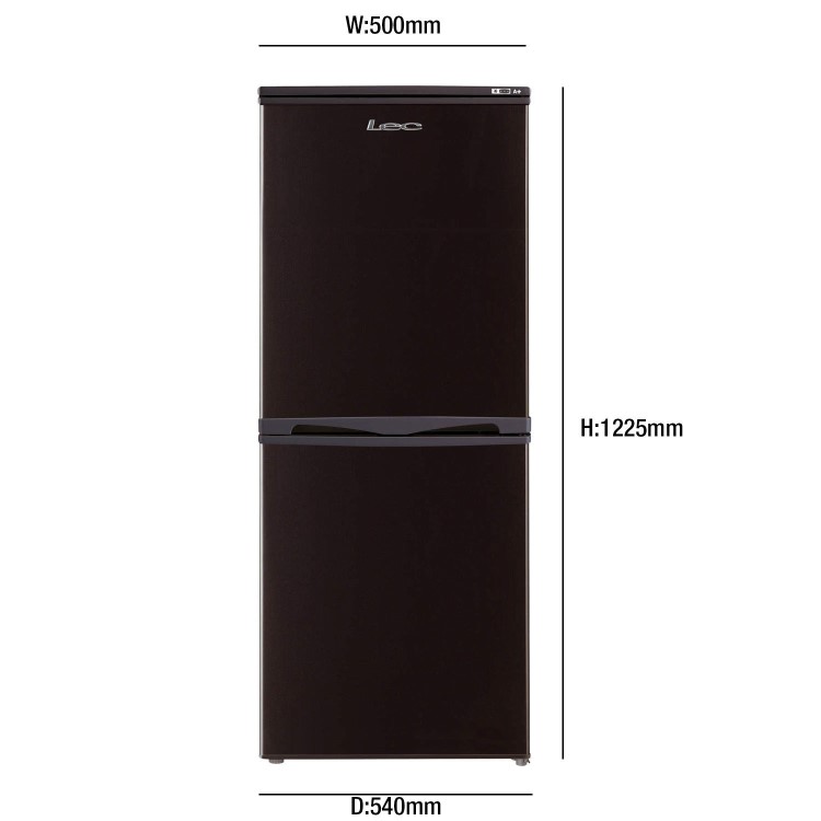 Refurbished Lec T5039B Freestanding 135 Litre 50/50 Fridge Freezer Black