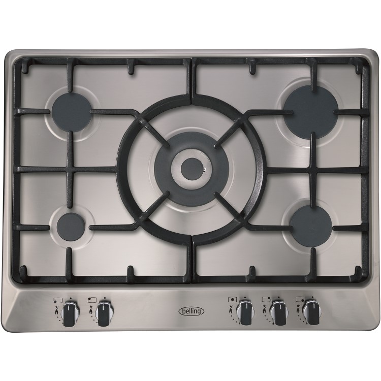 Belling GHU70TGC 70cm LPG Gas Hob - Stainless Steel