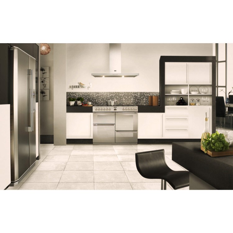 Stoves Sterling R1000DFT 100cm Dual Fuel Range Cooker - Stainless Steel