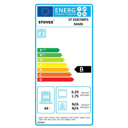 Stoves Built Under Gas Double Oven - Black