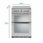 Stoves Sterling 600DF 60cm Dual Fuel Mini Range Cooker - Stainless Steel