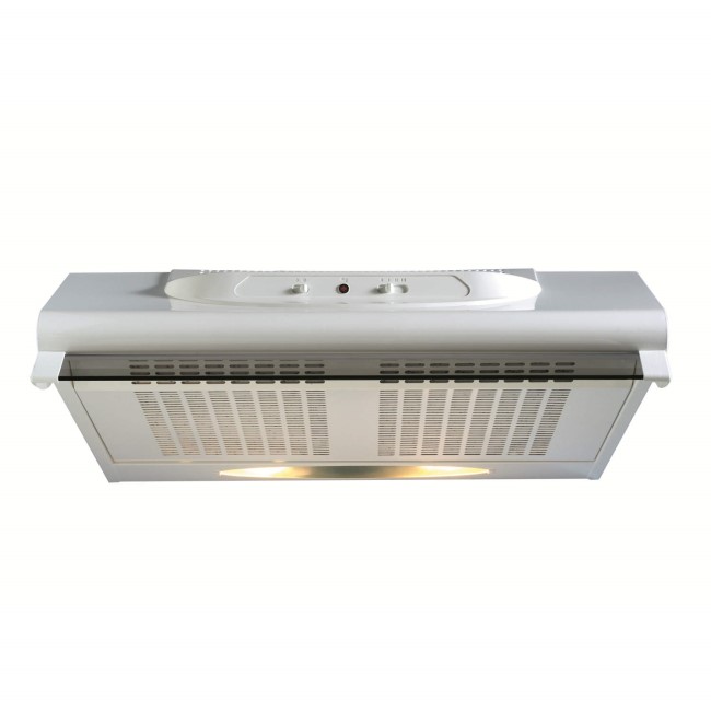 New World 50cm Conventional Cooker Hood With Glass Visor White