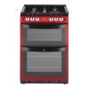 New World NW551GTC 55cm Wide Dual Cavity Gas Cooker In Metallic Red