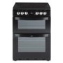 New World NW601EDO 60cm Wide Double Oven Electric Cooker In Black
