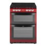 New World NW601EDO 60cm Double Oven Electric Cooker with Ceramic Hob  - Metallic Red