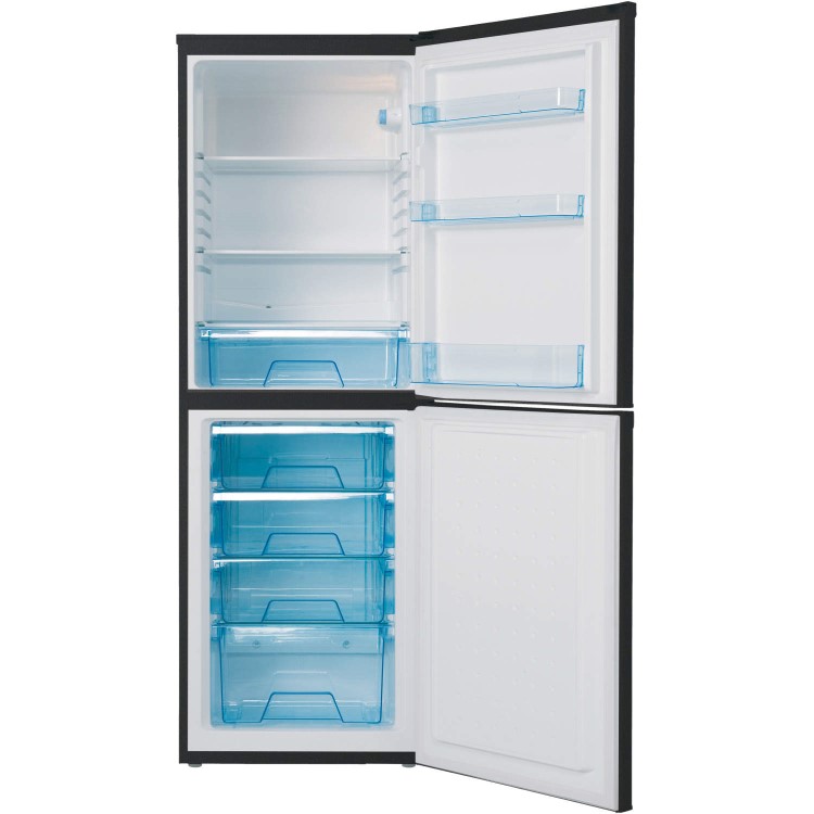 LEC TF5517B Frost Free Freestanding Fridge Freezer - Black