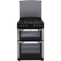 Belling FSG 55 TCF Stainless Steel 55cm Wide Double Cavity Fanned Gas Cooker