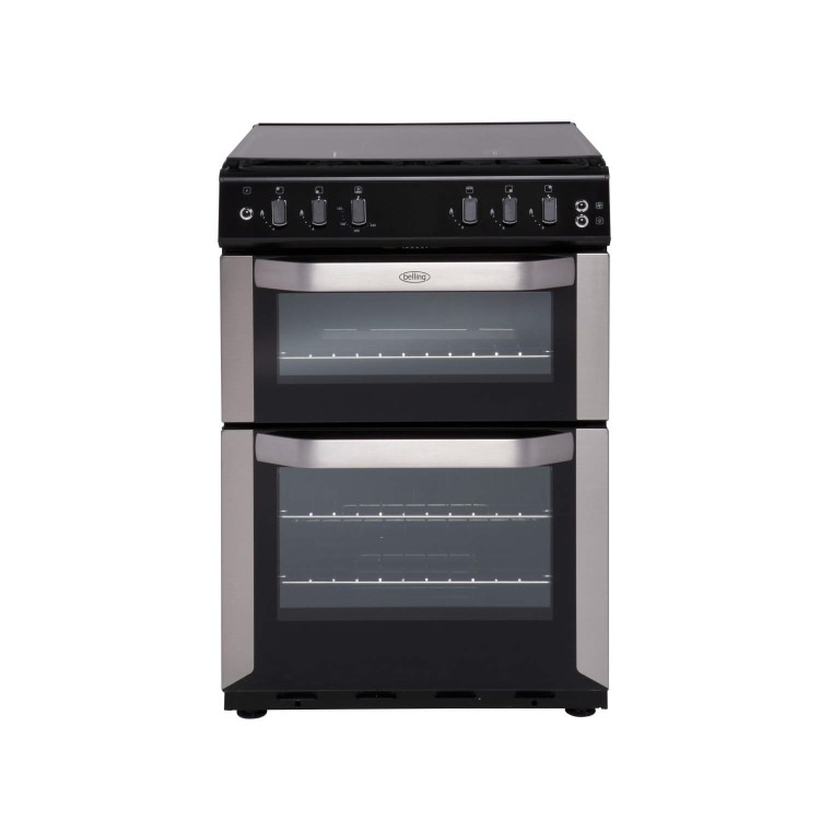 Refurbished Belling FSG 55 TCF 55cm Double Cavity Gas Cooker Stainless Steel