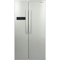 Lec AFF90185 Side-by-side American Fridge Freezer Silver