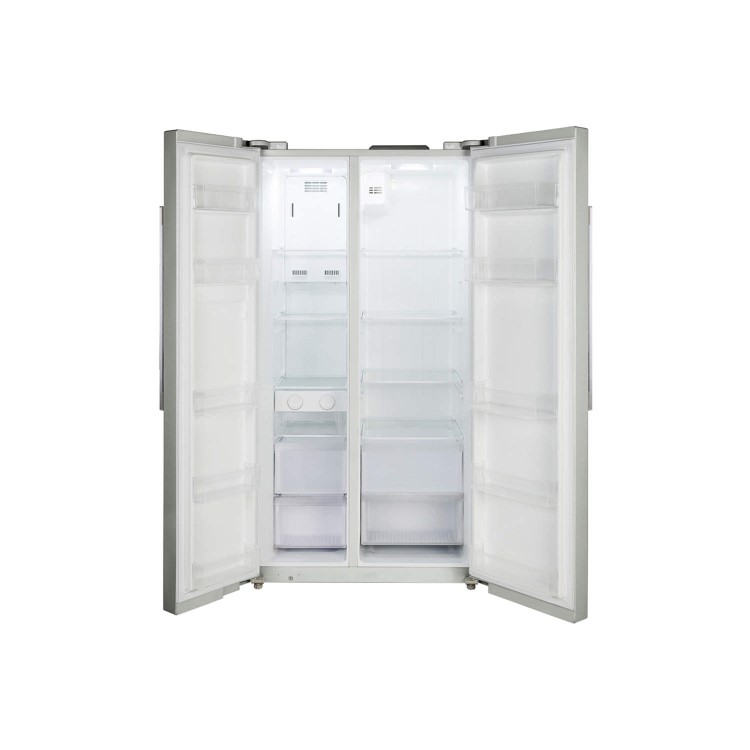 Lec AFF90185 Side-by-side American Fridge Freezer Silver