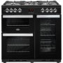 Refurbished Belling Cookcentre 90DFT 90cm Dual Fuel Range Cooker Black