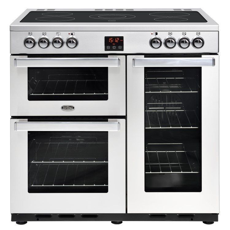 Refurbished Belling Cookcentre 90E Professional 90cm Electric Range Cooker Stainless Steel