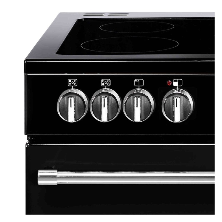 Refurbished Belling Farmhouse 90E 90cm Electric Range Cooker With Ceramic Hob Black
