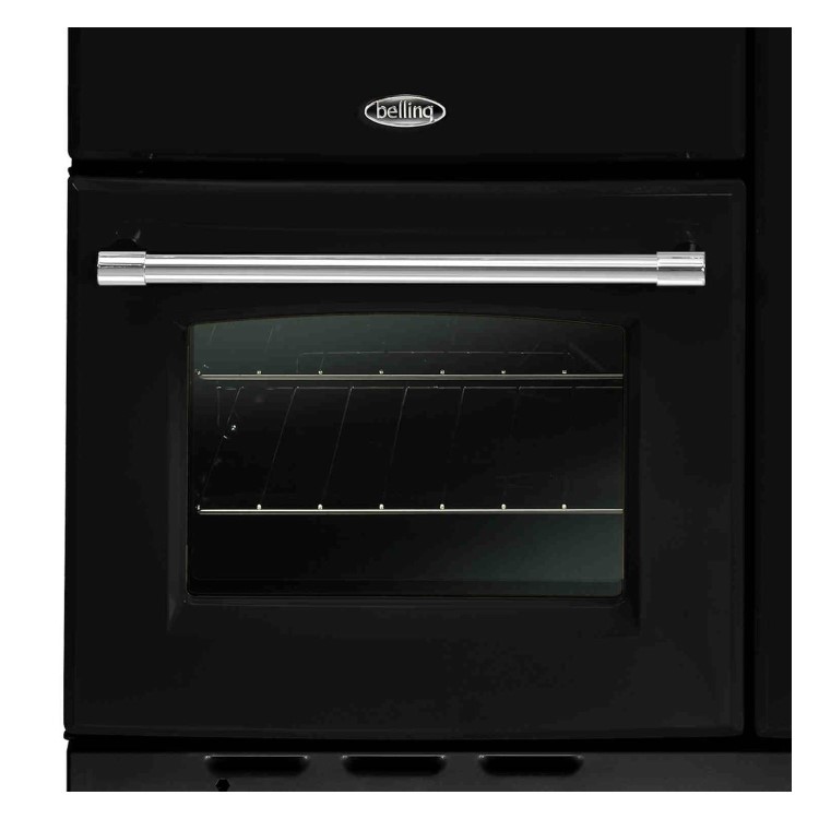 Refurbished Belling Farmhouse 90E 90cm Electric Range Cooker With Ceramic Hob Black
