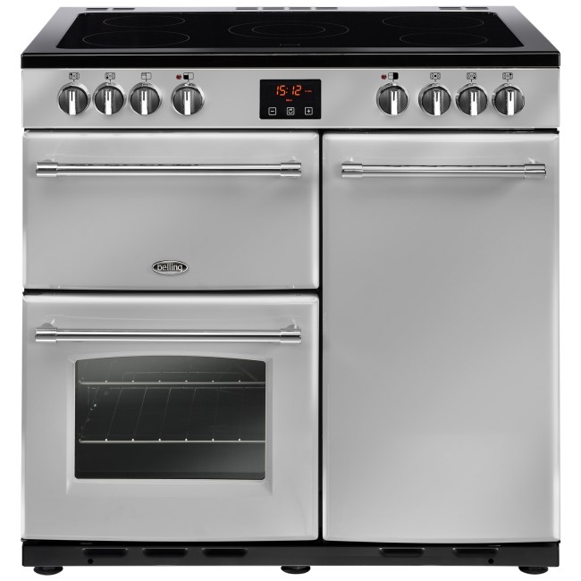 Refurbished Belling Farmhouse 90E 90cm Electric Range Cooker - Silver