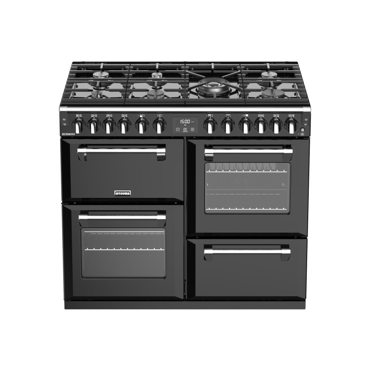 Refurbished Stoves Richmond S1000DF 100cm Dual Fuel Range Cooker Black