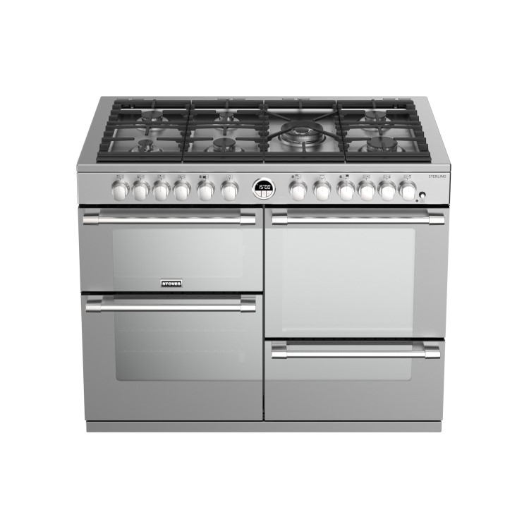 Stoves 444444502 Sterling S1100DF 110cm Dual Fuel Range Cooker - Stainless Steel