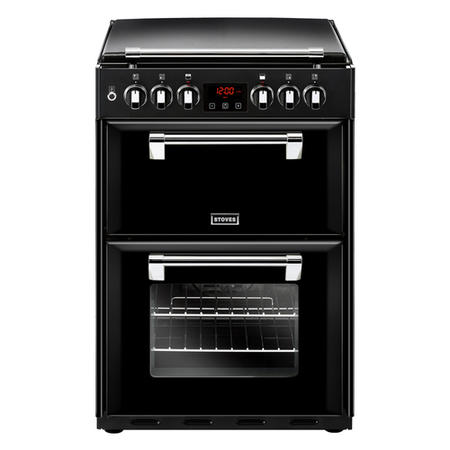 Refurbished Stoves Richmond 600DF 60cm Double Oven Dual Fuel Cooker With Bluetooth Connectivity Black
