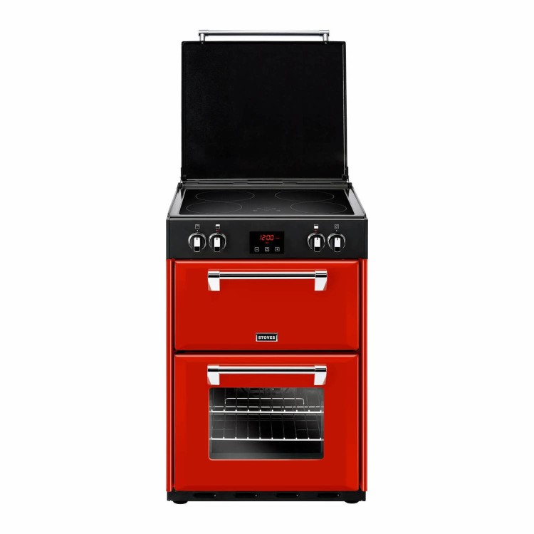 Refurbished Stoves Richmond 600EI 60cm Double Oven Electric Induction Cooker Red