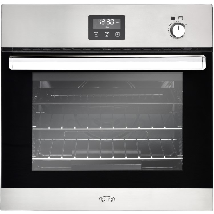 Refurbished Belling BI602G 69L Built-in Single Gas Oven Stainless Steel