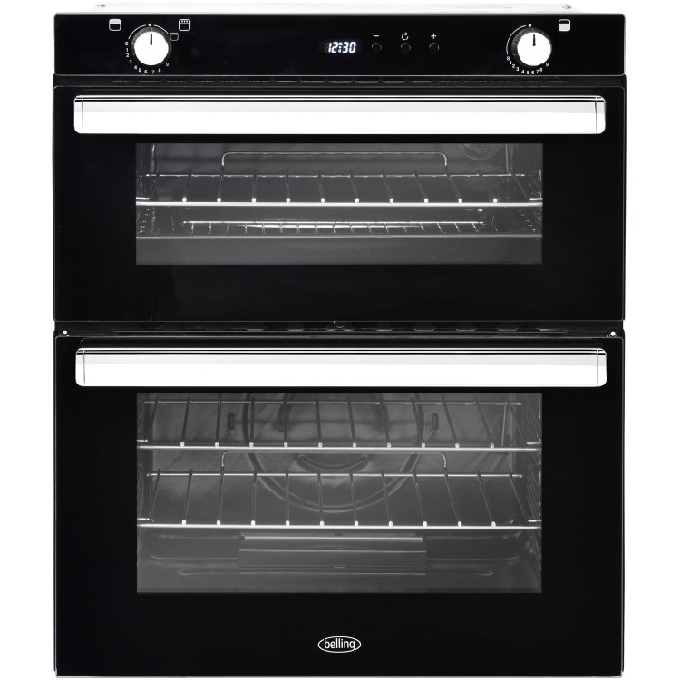 Belling Built Under Gas Double Oven - Black