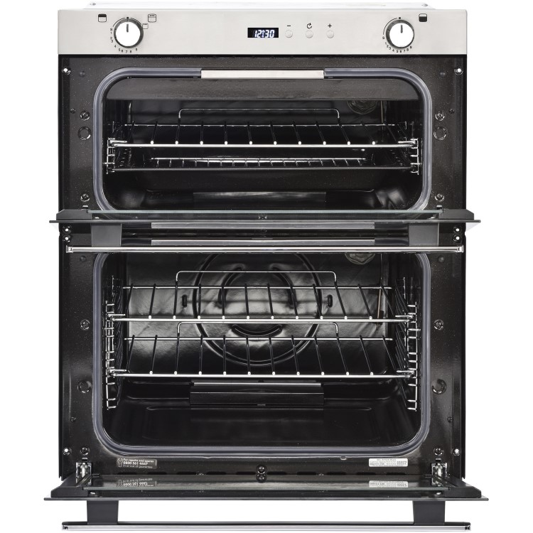 Refurbished Belling BI702G 60cm Gas Built Under Double Oven Black