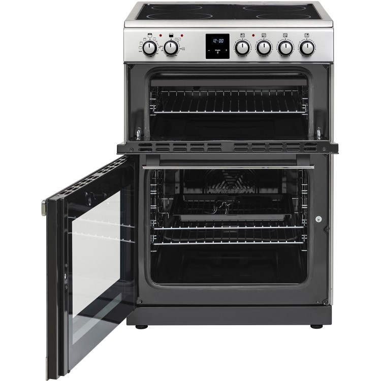 Belling FSE608DPc 60cm Double Oven Electric Cooker With Ceramic Hob - Stainless Steel