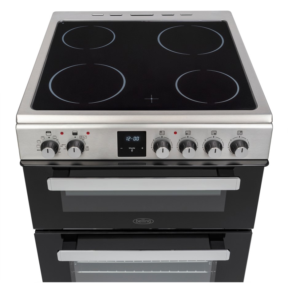 Belling FSE608DPc 60cm Double Oven Electric Cooker With Ceramic Hob ...
