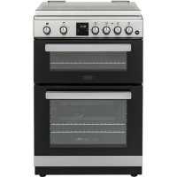 Refurbished Belling FSG608DMc 60cm Double Oven Gas Cooker Silver