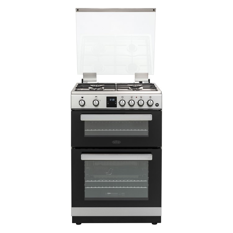 Refurbished Belling FSG608DMc 60cm Double Oven Gas Cooker Silver
