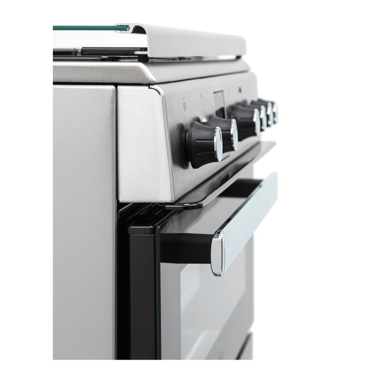 Refurbished Belling FSG608DMc 60cm Double Oven Gas Cooker Silver