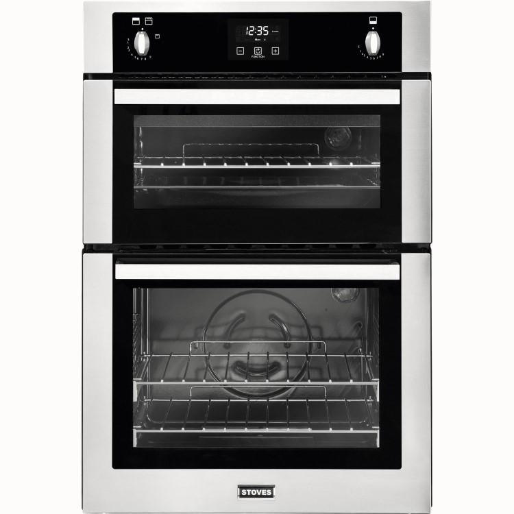 Refurbished Stoves STBI900G 60cm Double Built In Gas Oven Stainless Steel