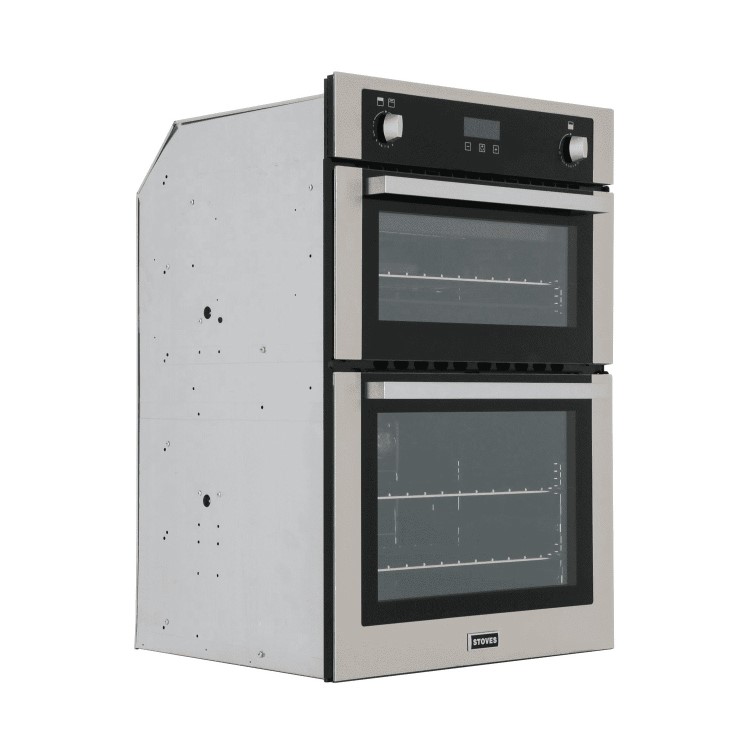 Refurbished Stoves STBI900G 60cm Double Built In Gas Oven Stainless Steel