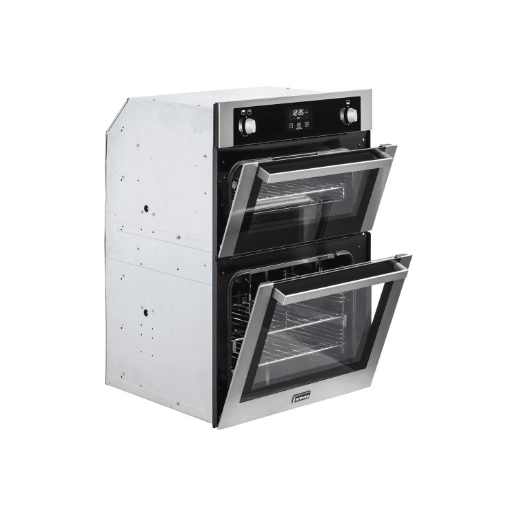 Refurbished Stoves STBI900G 60cm Double Built In Gas Oven Stainless Steel