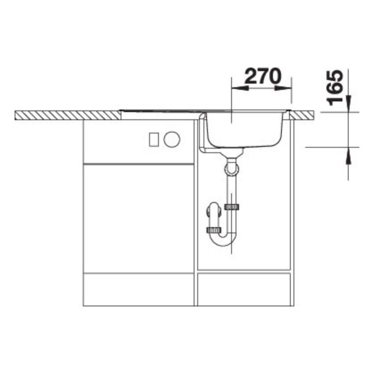 Blanco Tipo 45 S Compact Single Bowl Inset / Undermount Stainless Steel Kitchen Sink