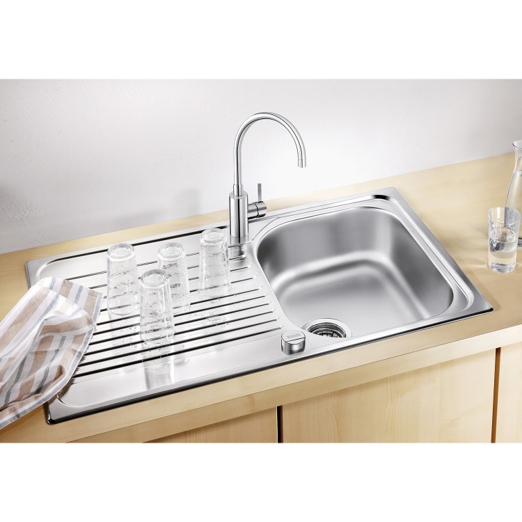 Blanco Tipo 45-S Single Bowl Inset Chrome Stainless Steel Kitchen Sink