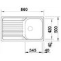 Blanco Tipo 45-S Single Bowl Inset Chrome Stainless Steel Kitchen Sink