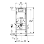 GRADE A1 - Geberit Delta Concealed Cistern with 1120mm Duofix Frame and Delta20 Flush Plate