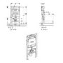GRADE A1 - Geberit Duofix 980mm Frame and Delta Concealed Cistern
