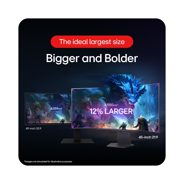 LG UltraGear 45" OLED QHD 240Hz 0.03ms Curved Gaming Monitor
