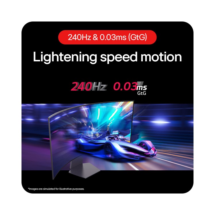 LG UltraGear 45" OLED QHD 240Hz 0.03ms Curved Gaming Monitor