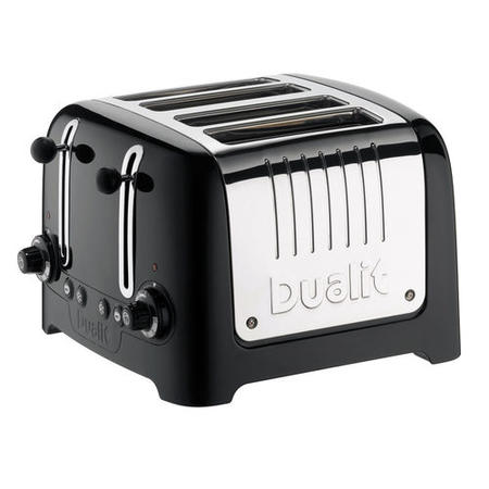 Dualit 46205 4 Slot High Gloss Lite Toaster - Black