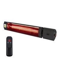electriQ Wall Mounted Electric Patio Heater - 2kW with Remote Control & Tilt Setting