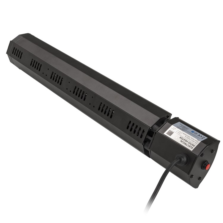 electriQ Wall Mounted Electric Patio Heater - 2kW with Remote Control & Tilt Setting