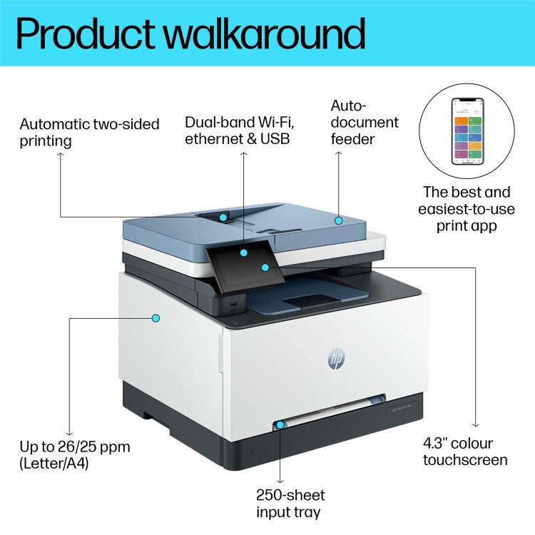 HP Color LaserJet Pro A4 Colour Multifunction Laser Printer