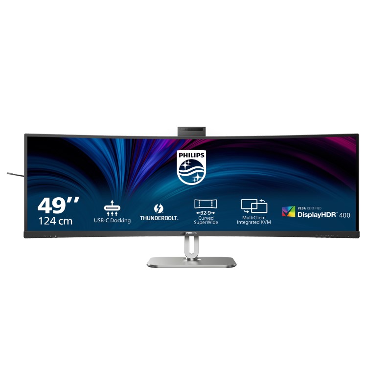 Philips 6000 Series 49B2U6903CH 49" VA Dual QHD 100Hz Thunderbolt 4 Curved Monitor