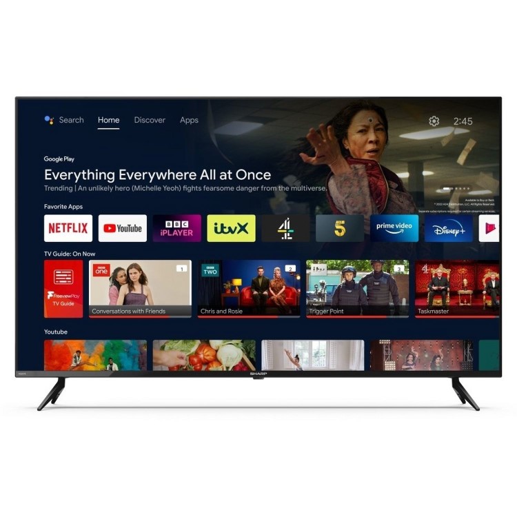 Sharp 4T-C55FP1KL2AB 55" 4K UHD Android Smart TV