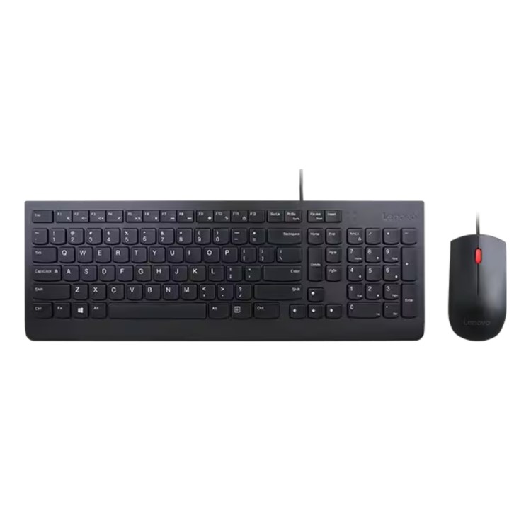 Lenovo Essential Wired Keyboard and Mouse Combo Black