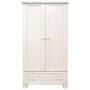 Nursery Wardrobe with Drawer and Shelf in White - Montreal - East Coast